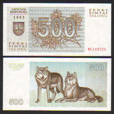 1993 Lithuania 500 Talonas (Unc) L000522